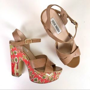 Steve Madden Kia Tribal Ikat Boho Platform Sandals